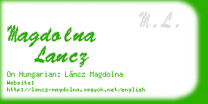 magdolna lancz business card