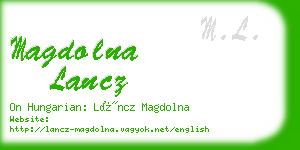 magdolna lancz business card